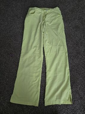 Lime Green Drawstring Wide-Leg Pants